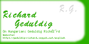 richard geduldig business card